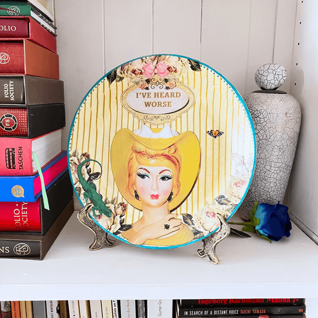"I've Heard Worse" Cream Upcycled Wall Plate - House of Frisson