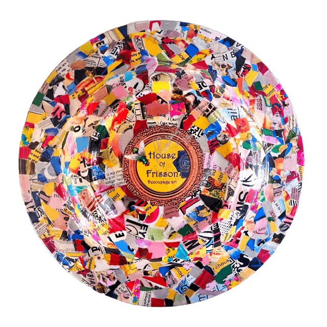 "Hit The Road" Black Upcycled Wall Plate - House of Frisson