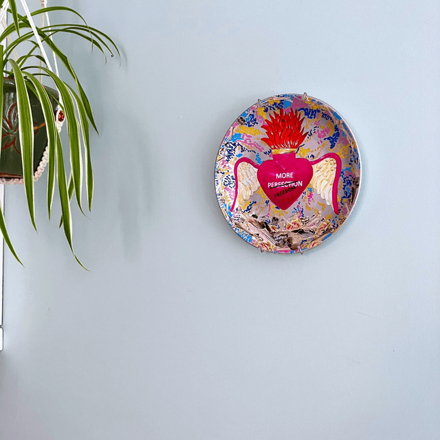 "More Freedom" Silver Upcycled Wall Plate - House of Frisson