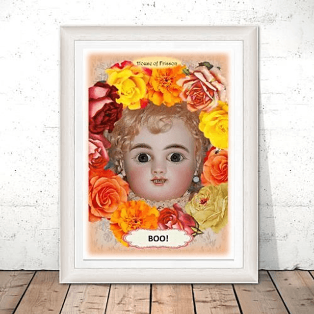 "Boo!" A3 Art Print by House of Frisson