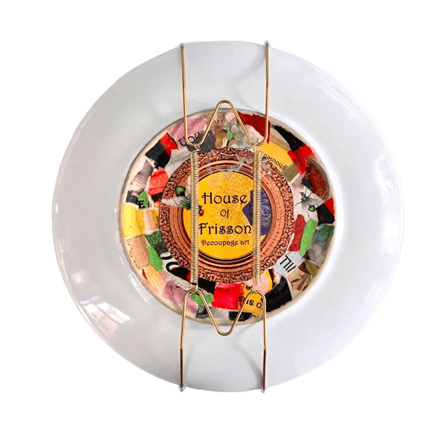 "Heart Sold Separately" Peach Upcycled Wall Plate - House of Frisson