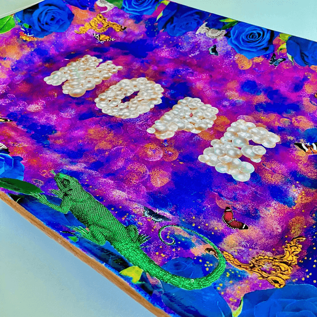 “Nope” Cerise + Blue Upcycled Wall Plate - House of Frisson