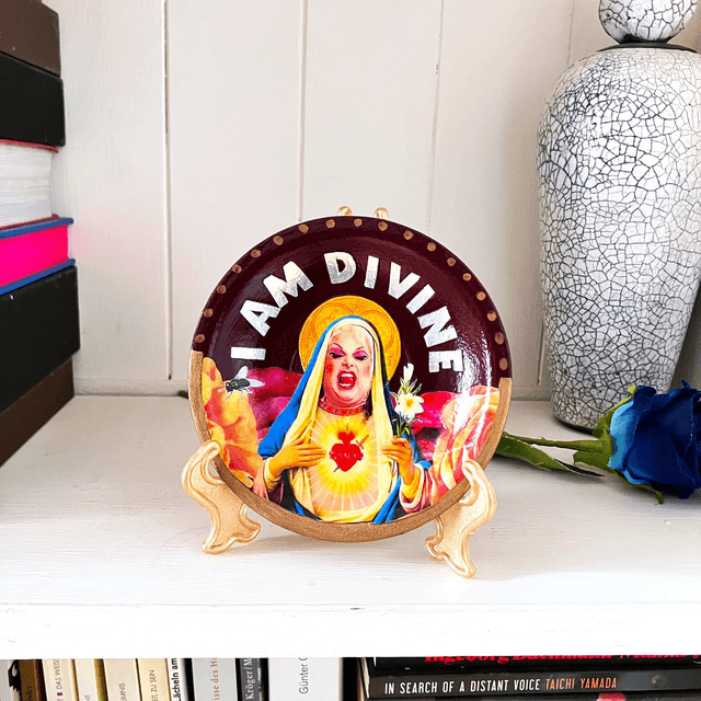 "I Am Divine" Maroon Upcycled Trinket Dish - House of Frisson