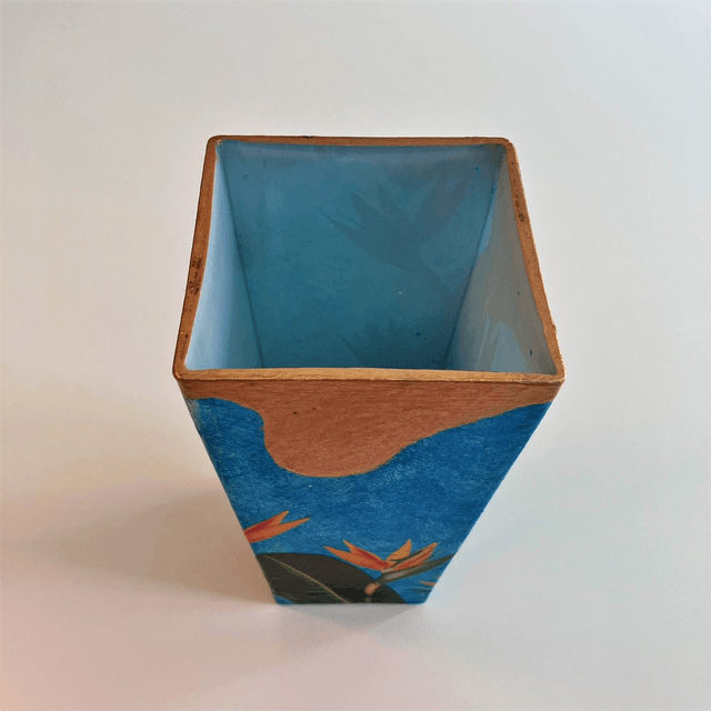 Blue “Strelitzia” Upcycled Flower Vase - House of Frisson