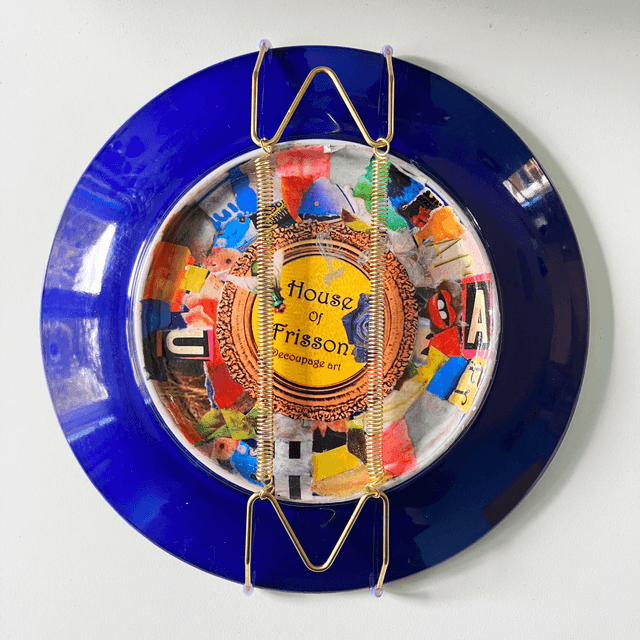 "Factory Boy" Dark Green Upcycled Wall Plate - House of Frisson