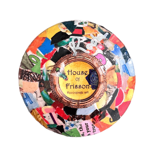 "Why Talk When You Can Type?" Neon Blue Upcycled Trinket Dish by House of Frisson