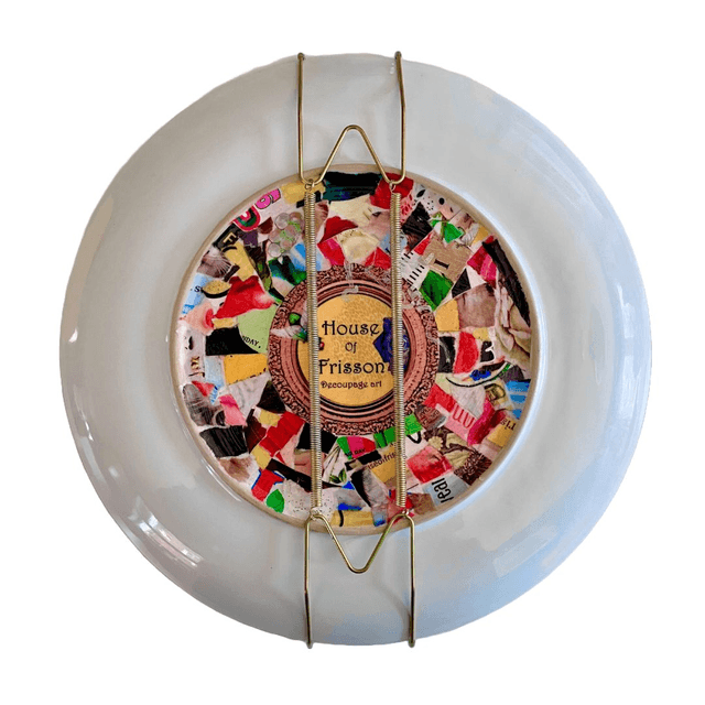 "Bowie" Black Upcycled Wall Plate - House of Frisson