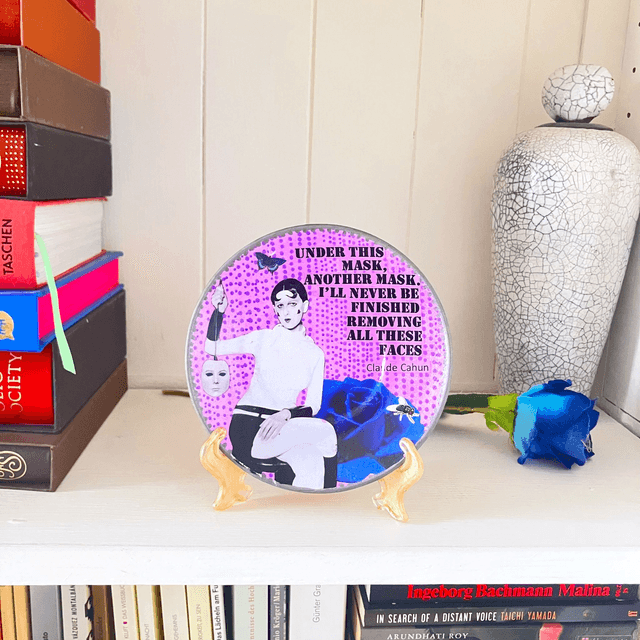 "Under This Mask, Another Mask. I'll Never Be Finished Removing All These Faces" Lilac Upcycled Trinket Dish - House of Frisson