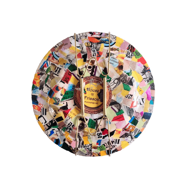 "Giggle Juice: Sip The Silly!" Orange Upcycled Wall Plate - House of Frisson