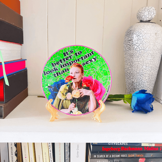 "It's Better to Look Important Than Sexy" Green Upcycled Trinket Dish - House of Frisson