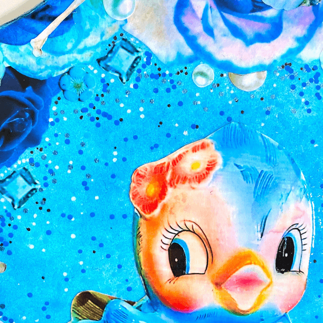 "Why Not" Blue Upcycled Wall Plate - House of Frisson