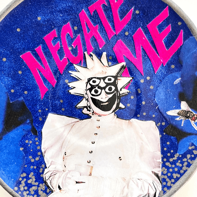 "Negate Me" Blue Upcycled Trinket Dish by House of Frisson