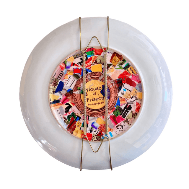 "Do You Believe in God? I Am God!" Pink & Red Upcycled Wall Plate - House of Frisson