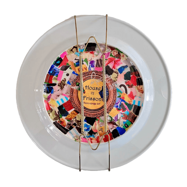 "After the First Four Years the Dirty Doesn't Get Any Worse" Blue Upcycled Wall Plate - House of Frisson