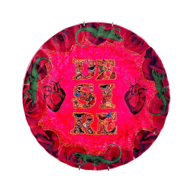 “Desire” Fuchsia Upcycled Wall Plate - House of Frisson