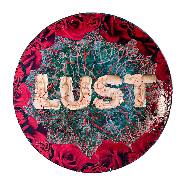 “Lust” Charcoal Upcycled Wall Plate - House of Frisson