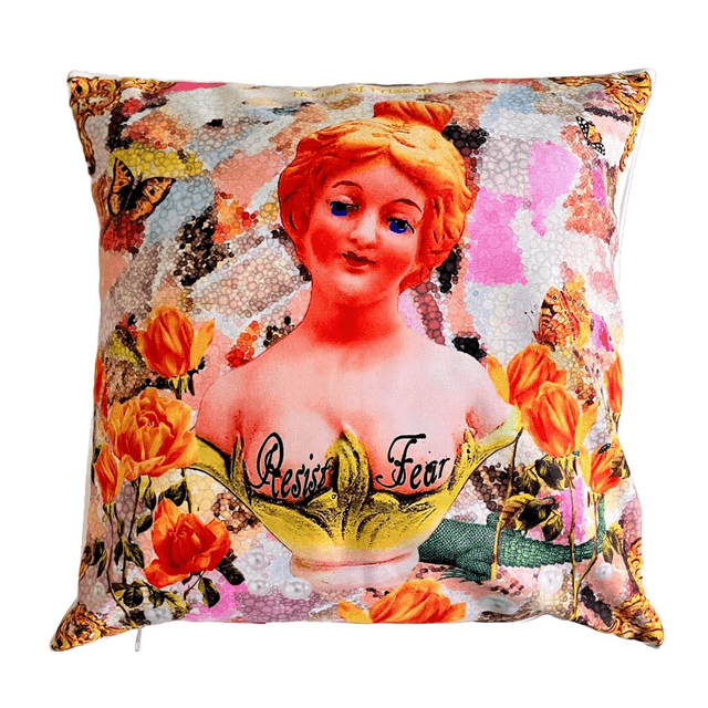 “Resist Fear” Cushion Cover by House of Frisson