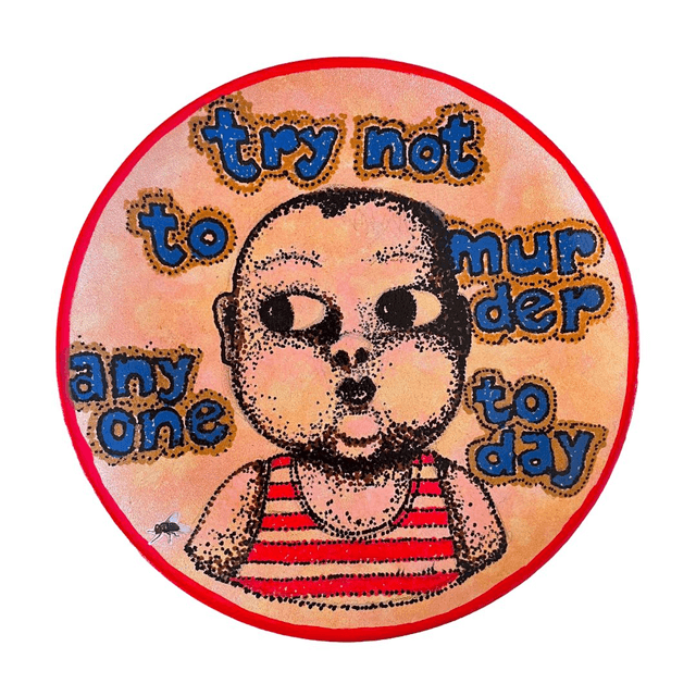 &quot;Try Not To Murder Anyone Today&quot; Blush Upcycled Wall Plate - House of Frisson
