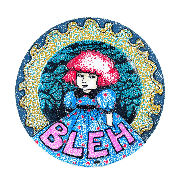 &quot;Bleh&quot; Green Upcycled Wall Plate - House of Frisson