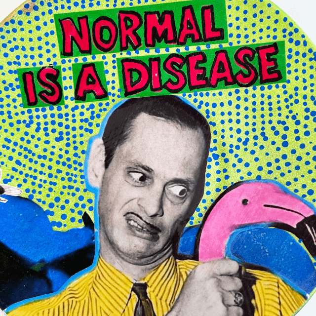 "Normal is a Disease" Green Upcycled Trinket Dish - House of Frisson