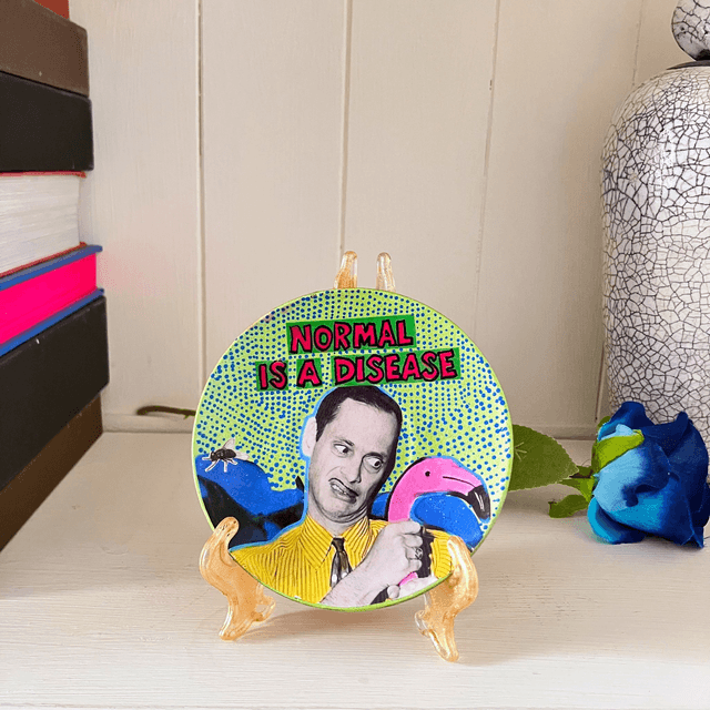 "Normal is a Disease" Green Upcycled Trinket Dish - House of Frisson